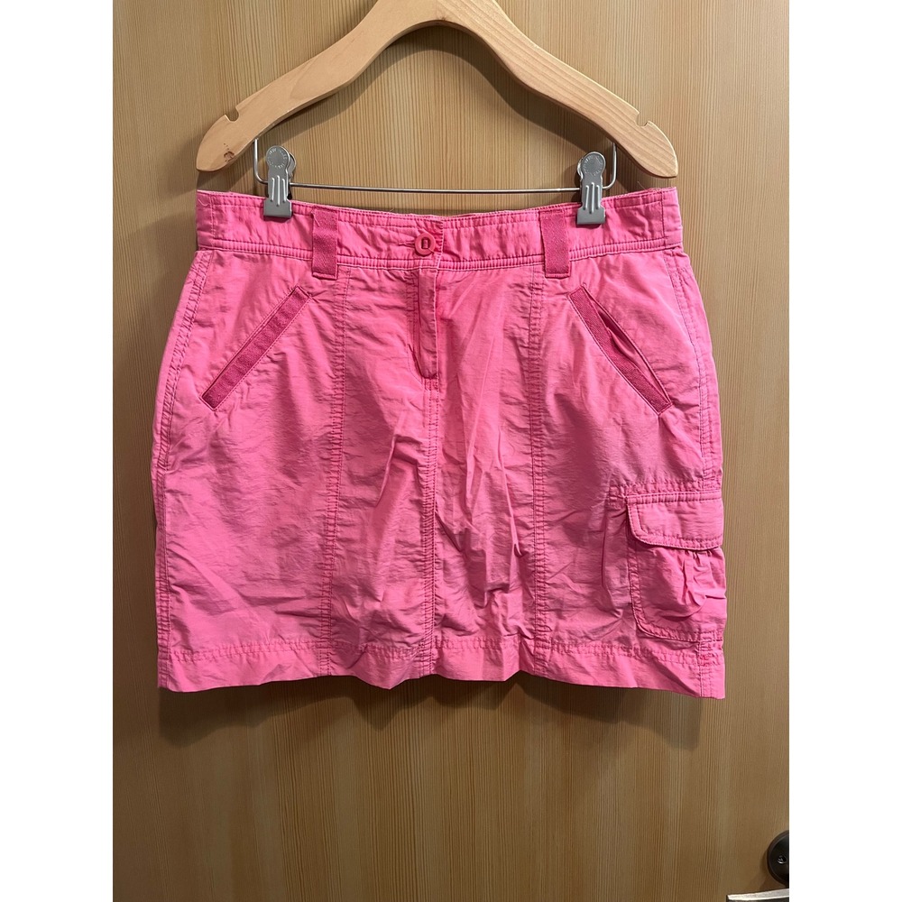 Lands' End Cargo Skort Womens 6P Pink Utility Mini Skirt Built-in Shorts - Picture 2 of 9